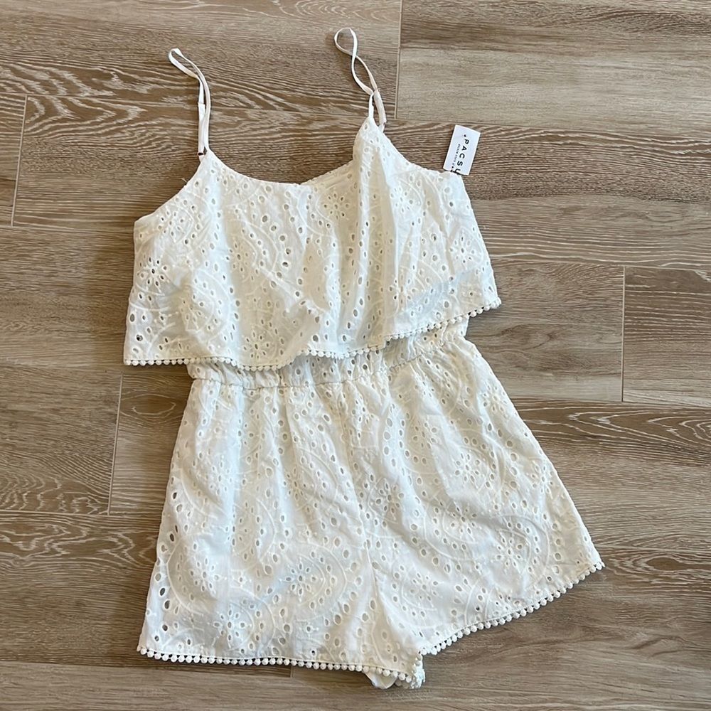NWT PacSun LA Hearts White Eyelet Romper S